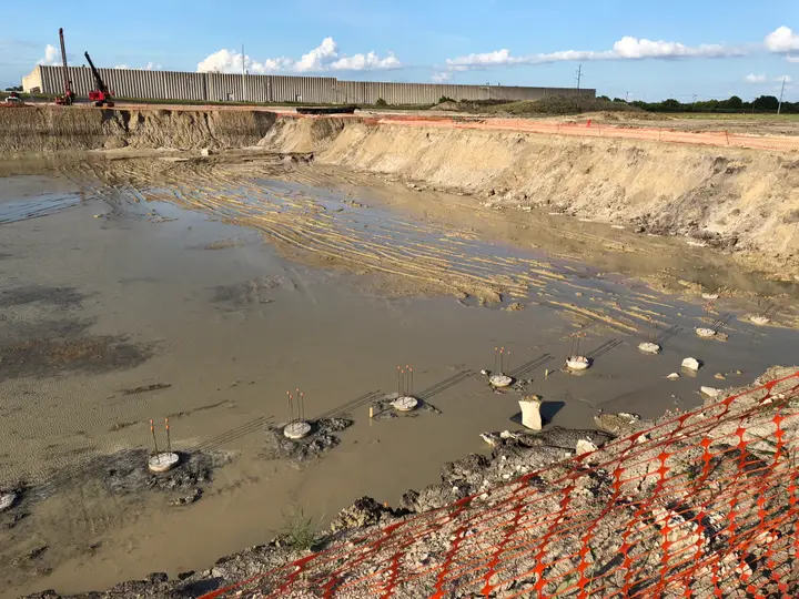 Open cut, laid out for forms — Relentless Civil Construction jobsite