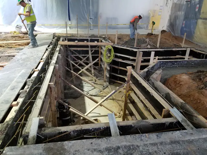Pit formwork & bracing — Relentless Civil Construction jobsite