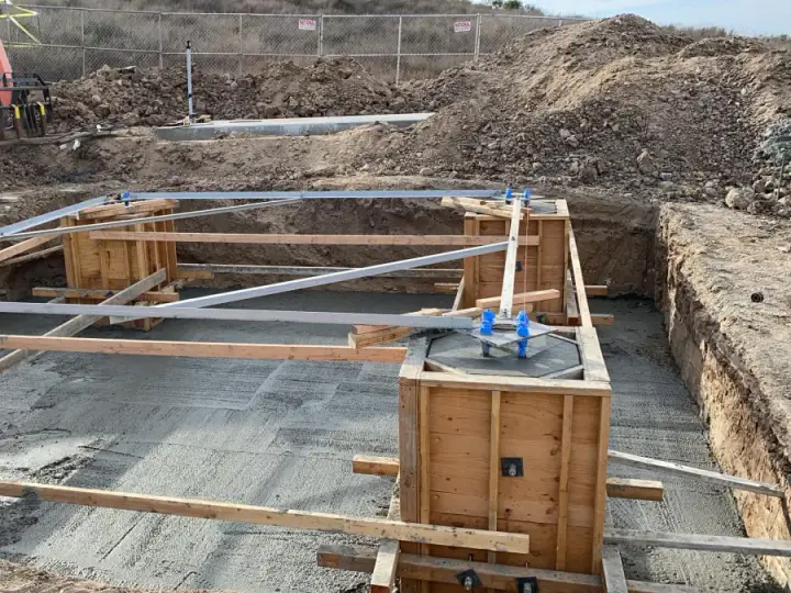 Footing forms on grade — Relentless Civil Construction jobsite