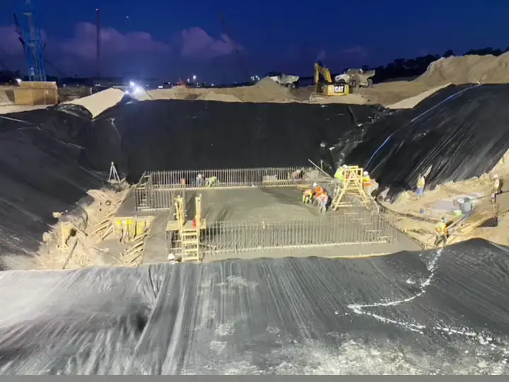Night slab in the pit — Relentless Civil Construction jobsite