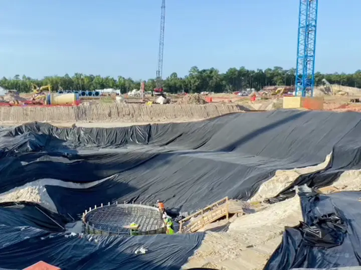 Circular cage in the excavation — Relentless Civil Construction jobsite